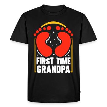 La première fois grand-père première fois grands-parents doux - T-shirt Premium bio Homme - noir - Devant - Nico (187cm)