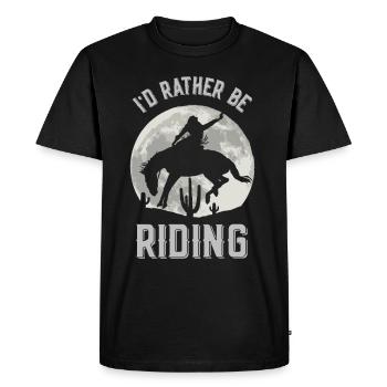 I would rather ride riding riding riding horse - Men's Premium Organic T-Shirt - black - Front - Nico (187cm)