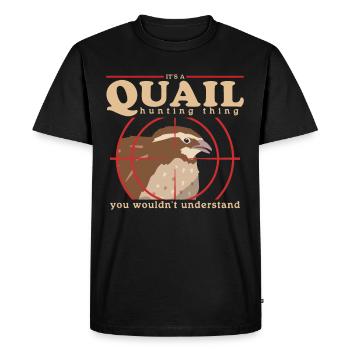 Hunting Quail Quail Hunting Quail Hunter Gift - Men's Premium Organic T-Shirt - black - Front - Nico (187cm)