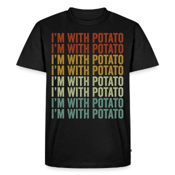 I'm with potato potato lover - Men's Premium Organic T-Shirt - black - Front - Nico (187cm)