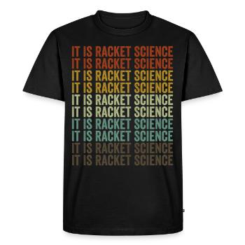 C’est la science de la raquette joueur de tennis tennis ba - T-shirt Premium bio Homme - noir - Devant - Nico (187cm)