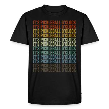 It's Pickleball O'clock Pickleball - Men's Premium Organic T-Shirt - black - Front - Nico (187cm)