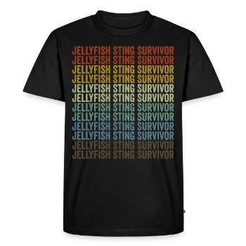 Survivant du point de méduse Survivant du point de méduse - T-shirt Premium bio Homme - noir - Devant - Nico (187cm)