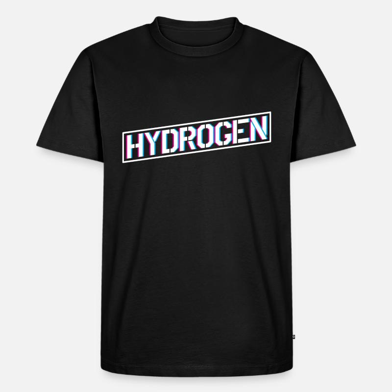 Wasserstoff Energie Hydrogen Element - Männer Premium Bio T-Shirt - Schwarz