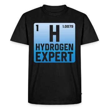 Hydrogen Expert Hydrogen Energy Element - Men's Premium Organic T-Shirt - black - Front - Nico (187cm)