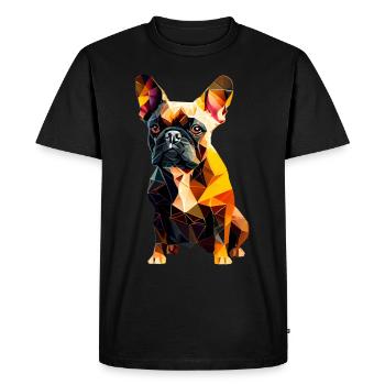 French Bulldog Frenchie Französische Bulldogge - Men's Premium Organic T-Shirt - black - Front - Nico (187cm)