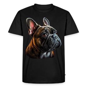 French Bulldog Frenchie Französische Bulldogge - Men's Premium Organic T-Shirt - black - Front - Nico (187cm)