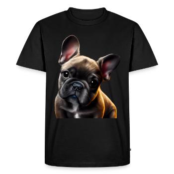 French Bulldog Frenchie Französische Bulldogge - Men's Premium Organic T-Shirt - black - Front - Nico (187cm)