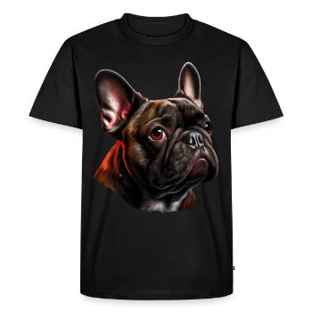 French Bulldog Frenchie Französische Bulldogge - Men's Premium Organic T-Shirt - black - Front - Nico (187cm)