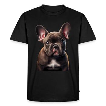 French Bulldog Frenchie Französische Bulldogge - Men's Premium Organic T-Shirt - black - Front - Nico (187cm)