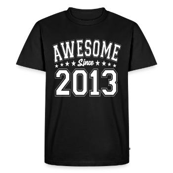 Génial depuis 2013 anniversaire 2013 millésime 2013 - T-shirt Premium bio Homme - noir - Devant - Nico (187cm)