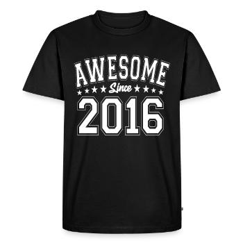 Awesome Since 2016 Birthday 2016 Vintage 2016 - Men's Premium Organic T-Shirt - black - Front - Nico (187cm)