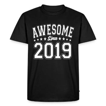 Awesome Since 2019 Birthday 2019 Vintage 2019 - Men's Premium Organic T-Shirt - black - Front - Nico (187cm)