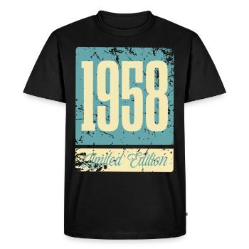1958 Anniversaire de naissance Année de naissance - T-shirt Premium bio Homme - noir - Devant - Nico (187cm)