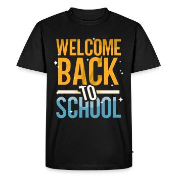 Welcome back to school Teachers Back to school - Men's Premium Organic T-Shirt - black - Front - Nico (187cm)