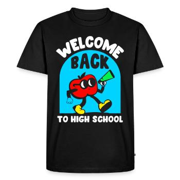 Welcome back to school Teachers Back to school - Men's Premium Organic T-Shirt - black - Front - Nico (187cm)