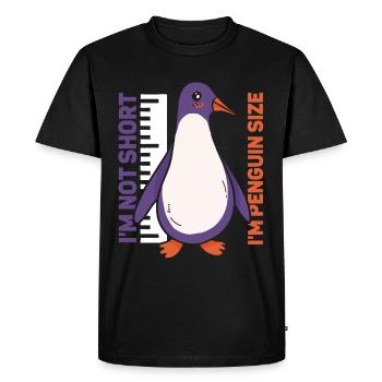 I'm not small I'm penguin size Penguin - Men's Premium Organic T-Shirt - black - Front - Nico (187cm)