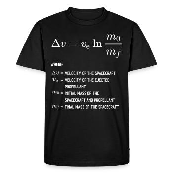 Équation de fusée Physique Physicien de la science des fusées - T-shirt Premium bio Homme - noir - Devant - Nico (187cm)