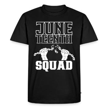 Juneteenth Team 1865 Black African American - T-shirt Premium bio Homme - noir - Devant - Nico (187cm)