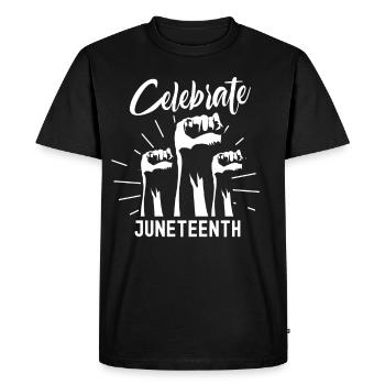 Célèbre le Juneteenth Black African American 1865 - T-shirt Premium bio Homme - noir - Devant - Nico (187cm)