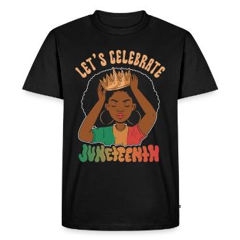 Célébrons le Juneteenth Black African American - T-shirt Premium bio Homme - noir - Devant - Nico (187cm)