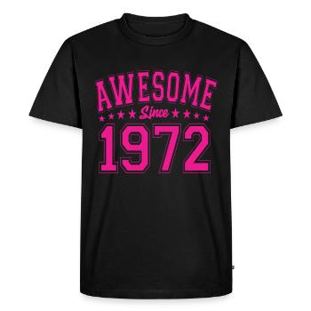 Génial depuis 1972 anniversaire 1972 millésime 1972 - T-shirt Premium bio Homme - noir - Devant - Nico (187cm)