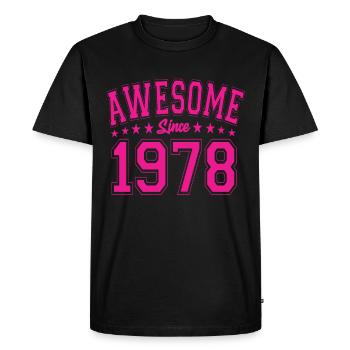 Awesome Since 1978 Birthday 1978 Vintage 1978 - Men's Premium Organic T-Shirt - black - Front - Nico (187cm)