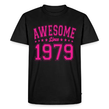Génial depuis 1979 Anniversaire 1979 Millésime 1979 - T-shirt Premium bio Homme - noir - Devant - Nico (187cm)
