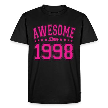 Awesome Since 1998 Birthday 1998 Vintage 1998 - Men's Premium Organic T-Shirt - black - Front - Nico (187cm)