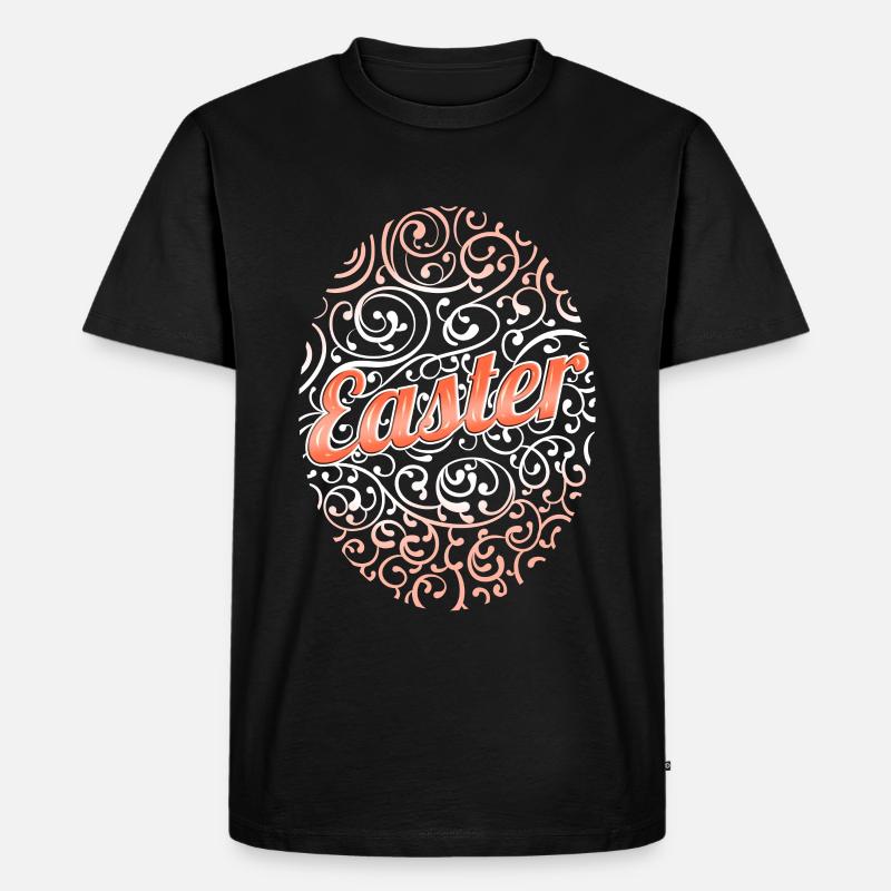 Ornaments Egg On Easter - Männer Premium Bio T-Shirt - Schwarz