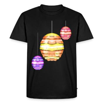 Lanternes en forme d’oeuf Décoration de Pâques pour Pâques - T-shirt Premium bio Homme - noir - Devant - Nico (187cm)