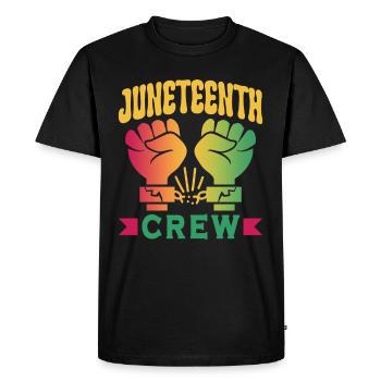Juneteenth Team Black African American 1865 - T-shirt Premium bio Homme - noir - Devant - Nico (187cm)