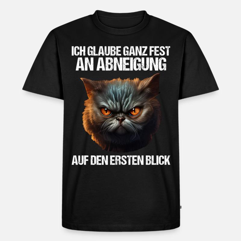 Katze Kätzchen Katzenhalter Katzen Sarkasmus - Männer Premium Bio T-Shirt - Schwarz
