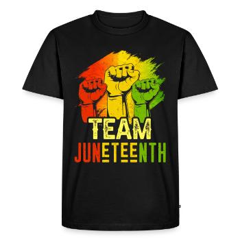 Équipe Juneteenth Black African American 1865 - T-shirt Premium bio Homme - noir - Devant - Nico (187cm)