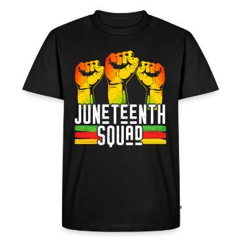 Juneteenth Team African American Black 1865 - T-shirt Premium bio Homme - noir - Devant - Nico (187cm)