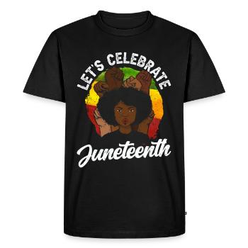 Célébrons le Juneteenth Black African American - T-shirt Premium bio Homme - noir - Devant - Nico (187cm)