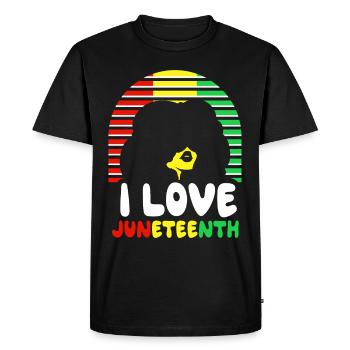 J’adore le Juneteenth Black African American - T-shirt Premium bio Homme - noir - Devant - Nico (187cm)