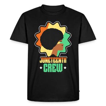 Juneteenth Team 1865 Black African American - T-shirt Premium bio Homme - noir - Devant - Nico (187cm)
