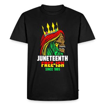 Juneteenth Free Ish depuis 1865 Afrique noire - T-shirt Premium bio Homme - noir - Devant - Nico (187cm)