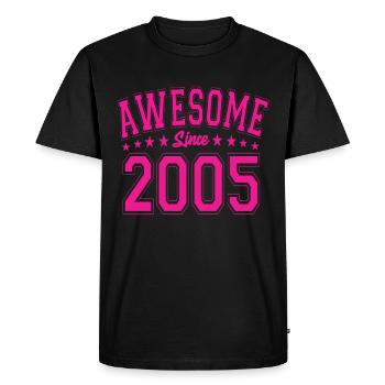 Awesome Since 2005 Birthday 2005 Vintage 2005 - Men's Premium Organic T-Shirt - black - Front - Nico (187cm)