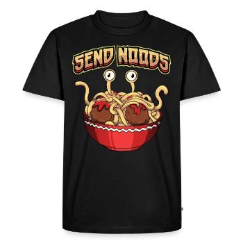 Spaghetti Volant Monster Pastafari Pastafari - T-shirt Premium bio Homme - noir - Devant - Nico (187cm)