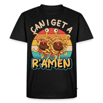 Spaghetti volant Monster FSM Retro - T-shirt Premium bio Homme - noir - Devant - Nico (187cm)