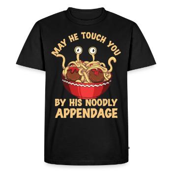 Spaghetti Volant Monster Pastafari - T-shirt Premium bio Homme - noir - Devant - Nico (187cm)