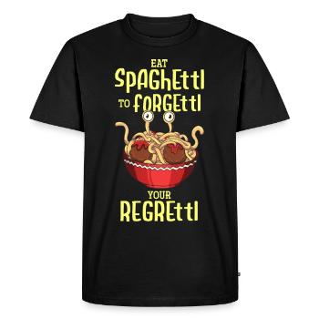 The Flying Spaghetti Monster - Men's Premium Organic T-Shirt - black - Front - Nico (187cm)