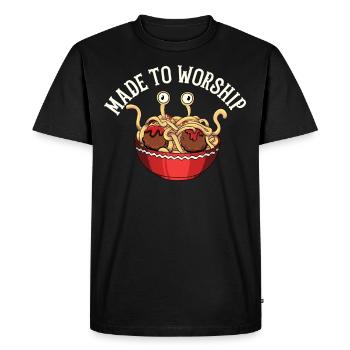 Spaghetti Volant Monster Pastafari - T-shirt Premium bio Homme - noir - Devant - Nico (187cm)