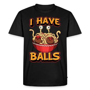 Spaghetti volant Monster FSM Pastafari Pastafar - T-shirt Premium bio Homme - noir - Devant - Nico (187cm)