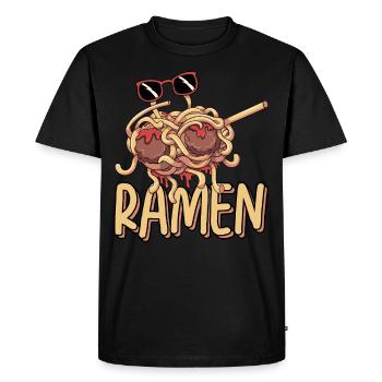 Dabbing Flying Spaghetti Monsters Pastafarian - T-shirt Premium bio Homme - noir - Devant - Nico (187cm)