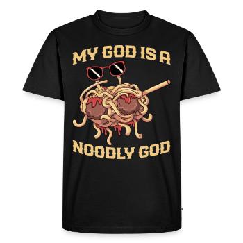 Dab Flying Spaghetti Monster - T-shirt Premium bio Homme - noir - Devant - Nico (187cm)