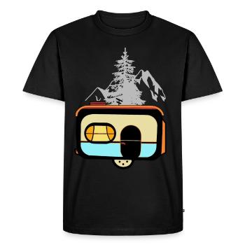 Caravan Camping Caravan Construction Trailer Holiday Holiday - Men's Premium Organic T-Shirt - black - Front - Nico (187cm)