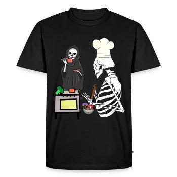 Ghosts Kitchen Horror Midnight Cooking Gourmet - Men's Premium Organic T-Shirt - black - Front - Nico (187cm)